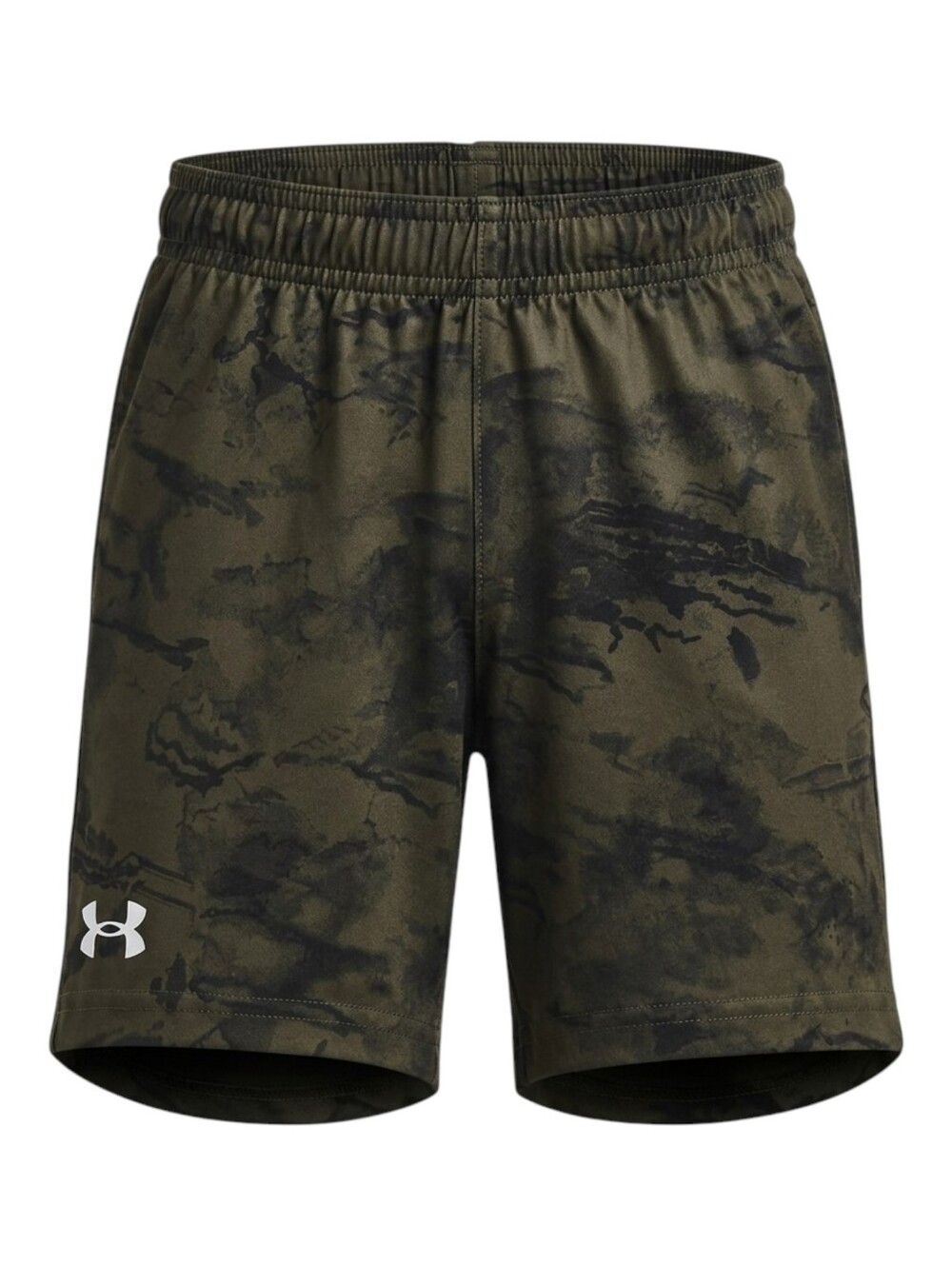 Under Armour Kids Green Camo Sporty Athletic Basketball Shorts Summer Boys 4 4T